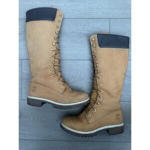 Timberland 14 inch premium calf boots wheat tan sz 6.5 women’s